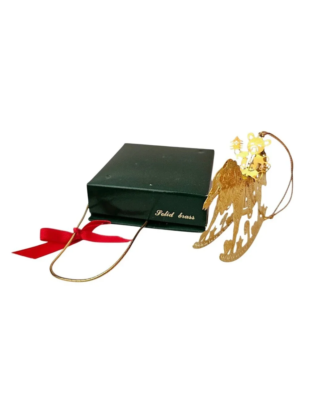1991 International Silver Company Solid Brass Rocking Horse Ornament